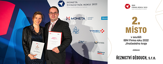 Vyhráli jsme 2. místo soutěži IBM Firma roku 2022